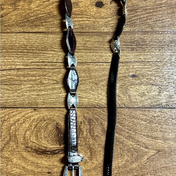 Brighton • Medium (30) • Brown Leather • Silver Buckle • Dangle Heart • Belt - Picture 12 of 16